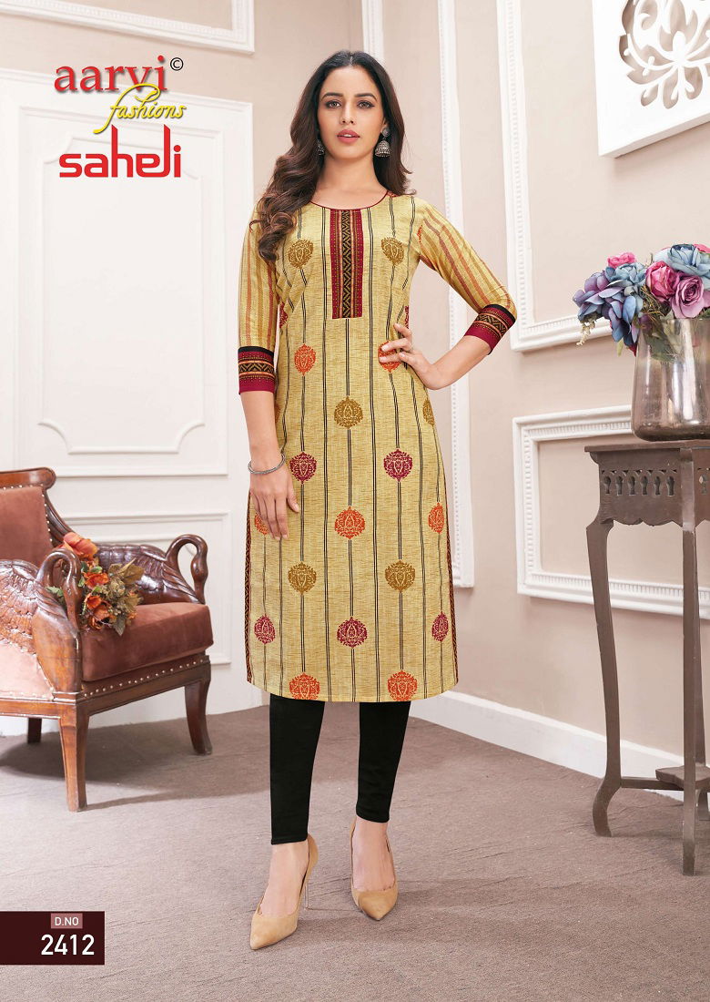 Aarvi Saheli 14 Daily Wear Designer Wholesale Kurti Collection